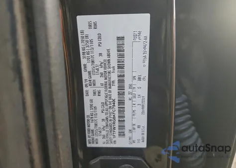 2019 Ford F150 Raptor из США, поврежденный, VIN 1FTFW1RG8KFC79406